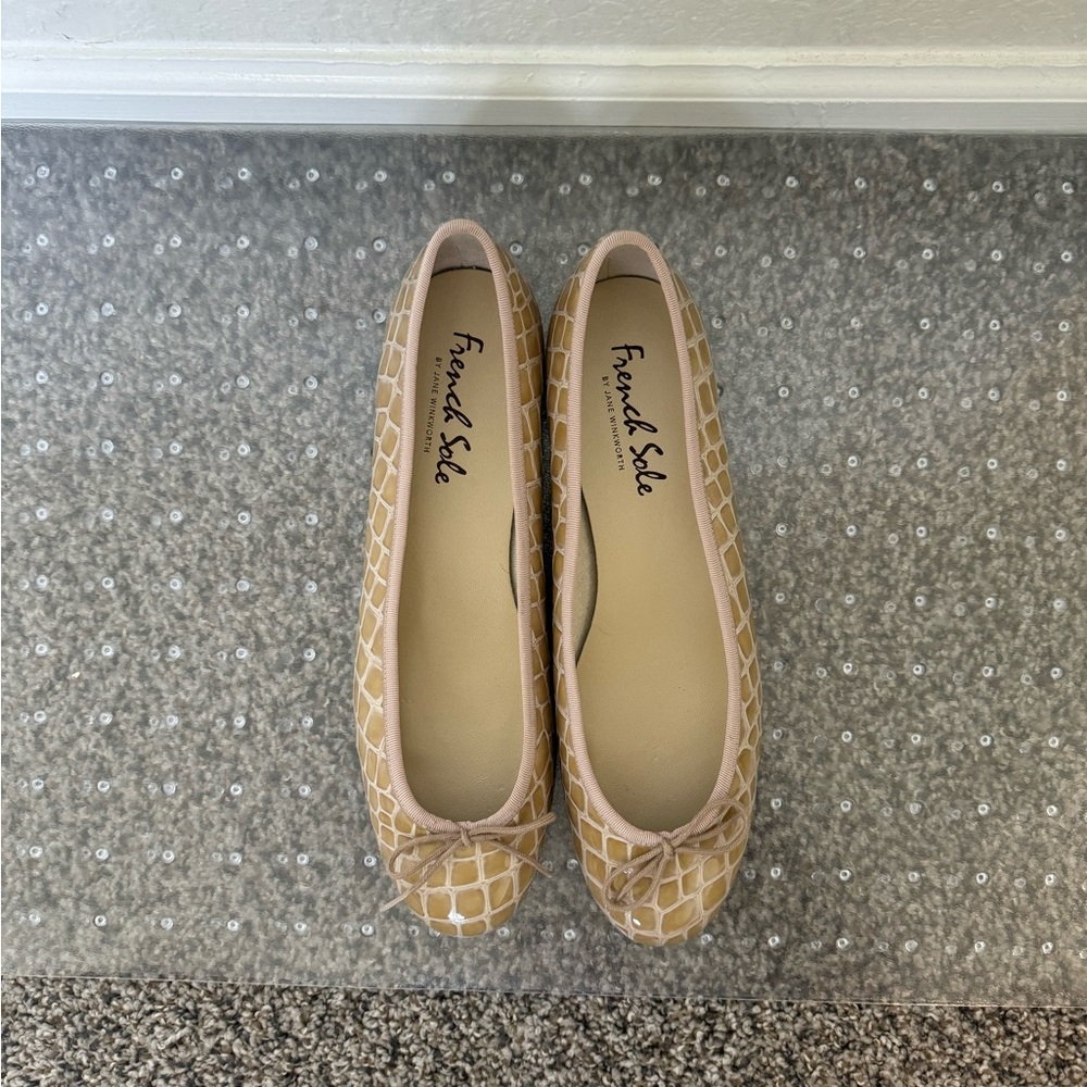 French sole Elegant Tan Ballet Flats